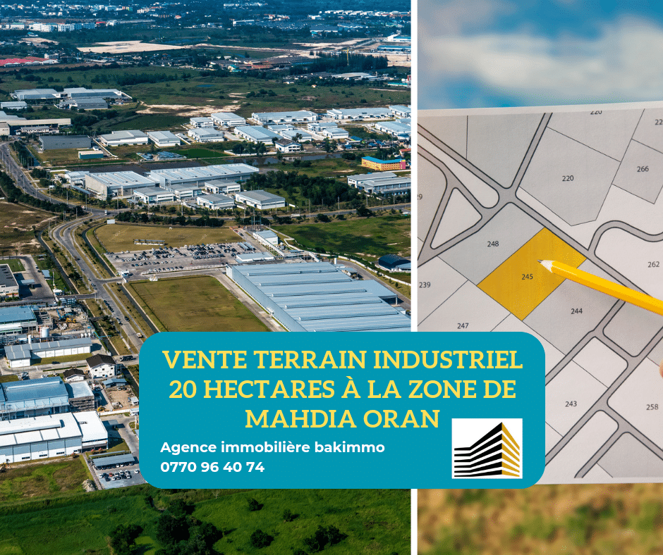 Grand terrain industriel 20 hectares entre mahdia et oued Tlelat